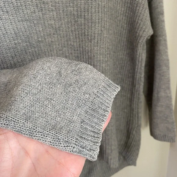Stella McCartney Grey Knit High-Low Sweater Grey Size Medium - Picture 10 of 10